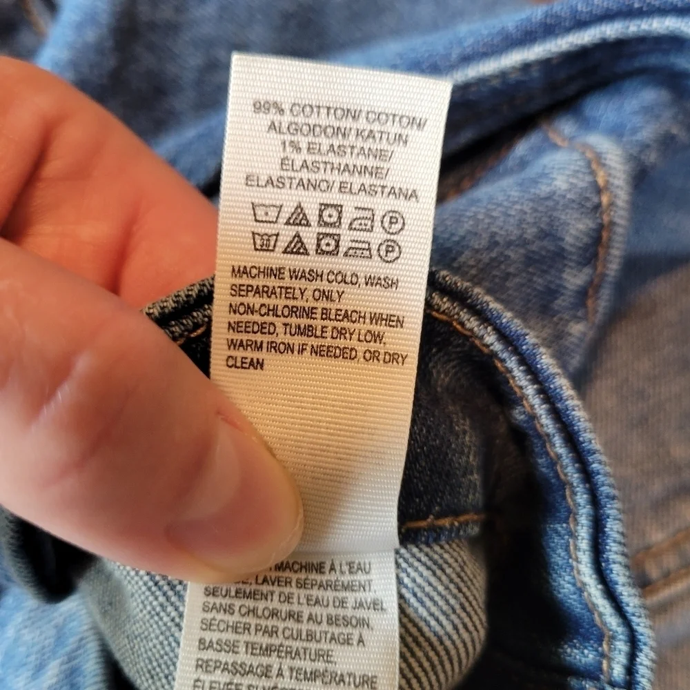 Lucky Brand Button Front Denim Skirt